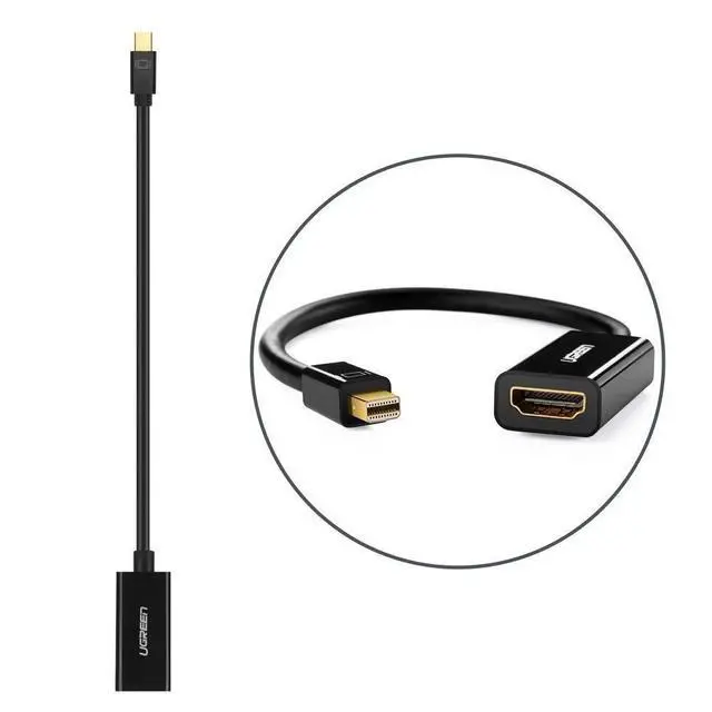 Alt view image 4 of 7 - WRIARICH Mini DisplayPort to HDMI Adapter 1080p Thunderbolt to HDMI Adapter Mini DP Converter suitable for Apple MacBook Pro MacBook Air, Microsoft Surface Pro 4 Pro 3, Google Chromebook - Black