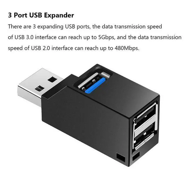 Alt view image 5 of 7 - WRIARICH High Speed USB 3.0 Hub Adapter Extender 3 Ports(1USB3.0+2USB2.0) for PC, Laptop, Notebook PC, USB Flash Drives