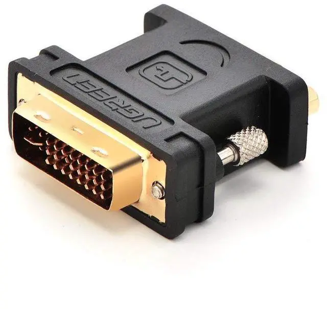 Main image of WRIARICH DVI-I Male (24+5) to VGA Female Black Adapter Gold Plated Supports 1080P Full HD for Computer, PC Host, Laptop, LG HP Dell Monitor and Projector