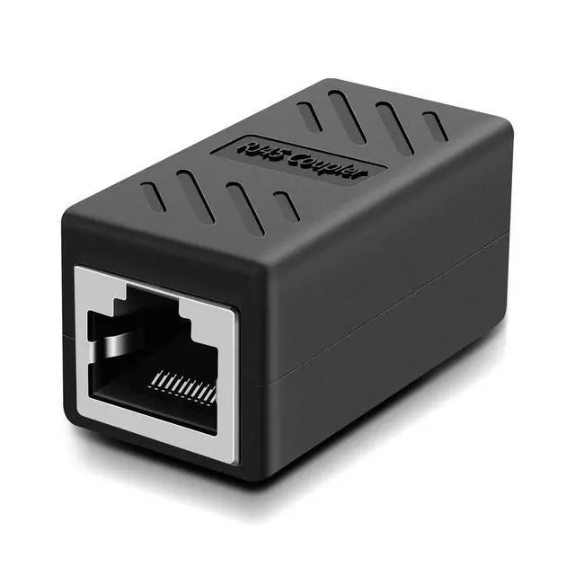 Alt view image 3 of 7 - WRIARICH RJ45 Coupler, Network Coupler, Ethernet Connectors, Hielded in-Line Coupler for Cat7/Cat6/Cat5e/Cat5 Ethernet Cable Extender Connector - Female to Female (Black-2 Pack)