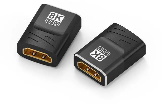 Alt view image 2 of 7 - 8K HDMI Coupler, HDMI Female to Female Adapter for Extending HDMI Devices -for Wall TV, Roku, PS5, Fire Stick, Chromecast, Nintendo Switch, Laptop,Xbox, PC Support 8K@60Hz 4K@120Hz Black 1 Pack