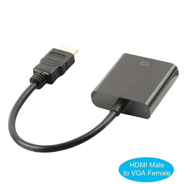 Alt view image 6 of 7 - WRIARICH HDMI to VGA Output, HD 1080p Gold-Plated Active TV AV HDTV Video Cable Converter Adapter Plug and Play for HDTVs, Monitors, Displayers,Laptop Desktop Computer (Black)