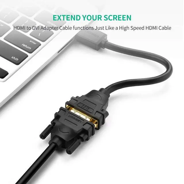 Alt view image 4 of 7 - WRIARICH High Speed Bi-Directional HDMI Male to DVI-D(24+5) Female Adapter for Xbox One, PS4, PS3, Apple TV, Roku, HDTV, Plasma, DVD and Projector (Black)