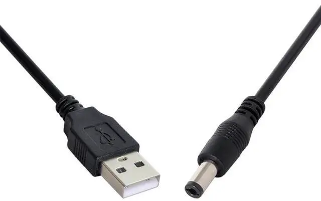 Alt view image 7 of 7 - WRIARICH USB 2.0 A Type Male to 5.5 x 2.5mm DC 5V Power Plug Barrel Connector Charge Cable 3ft