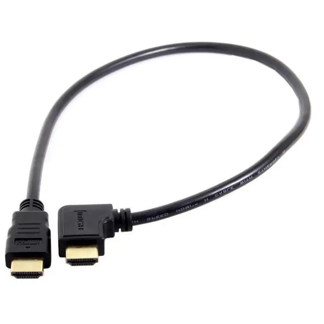 Alt view image 2 of 7 - WRIARICH 90 Degree Left Angled Type HDMI 1.4 Male to HDMI Male Cable Support 3D & Ethernet 50cm (Left Angle)