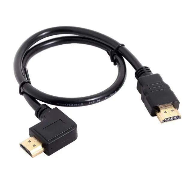 Alt view image 4 of 7 - WRIARICH 90 Degree Left Angled Type HDMI 1.4 Male to HDMI Male Cable Support 3D & Ethernet 50cm (Left Angle)