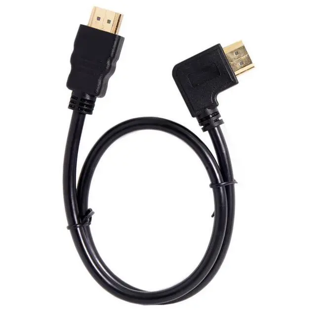 Alt view image 5 of 7 - WRIARICH 90 Degree Left Angled Type HDMI 1.4 Male to HDMI Male Cable Support 3D & Ethernet 50cm (Left Angle)