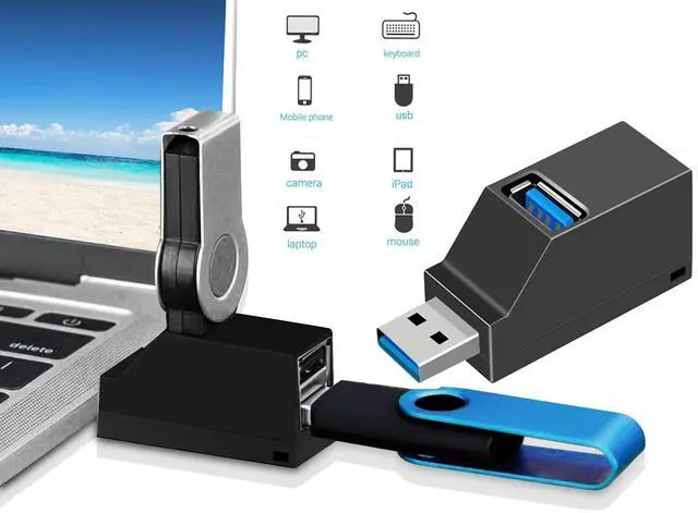 Main image of WRIARICH High Speed Mini USB Hub USB 3.0 USB Splitter Adapter (1USB3.0+2USB2.0) for PC Notebook Laptop Computer Mac Linux Windows