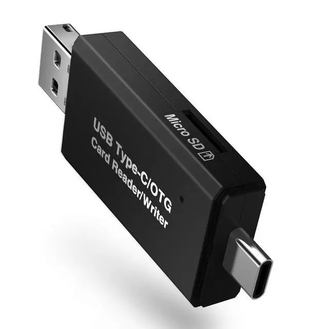 Alt view image 2 of 7 - WRIARICH SD Card Reader, USB 3.0/Type C/Micro-USB SD/Micro SD Card Reader OTG Adapter for TF, SD, Micro SD, SDXC, SDHC, MMC, RS-MMC, Micro SDXC, Micro SDHC, UHS-I for Mac, Windows, Linux, PC, Laptop