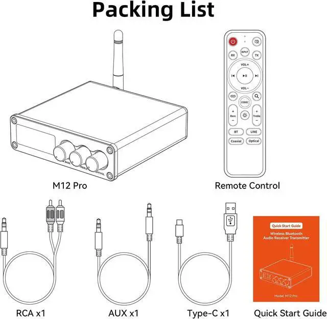 Alt view image 7 of 7 - WRIARICH Bluetooth 5.2 Transmitter Receiver for TV, Home Stereo, BT Headset, Low Latency HD Bluetooth Audio Decoder Adapter with Display, RCA, 3.5mm AUX, Coaxial, Optical Inputs/Outputs giyqxHw