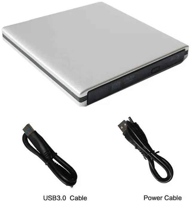 Alt view image 7 of 7 - Aluminum External 3D Blu Ray CD DVD Optical Drive, USB 3.0 Type-C Blu-ray CD/DVD+/-RW Burner Player Writer Reader Rewriter, External CD/DVD Drive for Laptop Desktop with Windows XP/7/8/10 Mac OS