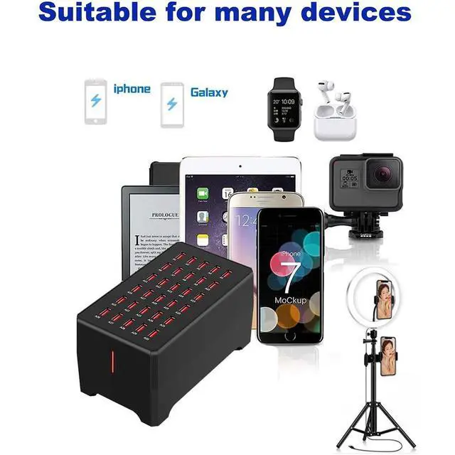 Alt view image 7 of 7 - WRIARICH USB Charger Station, 30-Port USB 150W/30A Multiple USB Charging Station, Multi Ports USB Charger Station for Smartphones, Tablets, and Other USB Devices giyqxHw