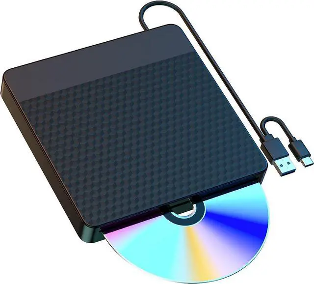 Main image of External CD/DVD Drive for Laptop, USB 3.0 Type-C Slot-in CD DVD Burner Player CD ROM Writer External Disk Drive Optical with Laptop PC Linux M-ac-Book Desktop for Windows 7/9/10/11 Linux MacOS