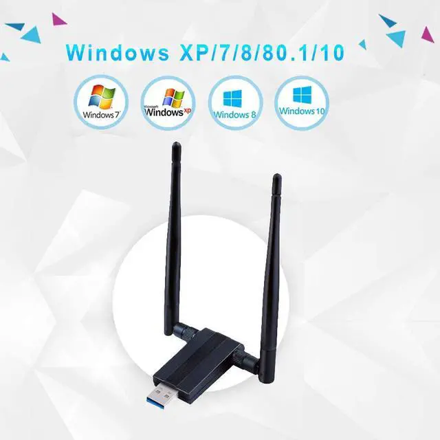 Alt view image 5 of 7 - USB WIFI Adapter 1200M USB 3.0 Wireless Wifi Dongle 5G/866Mbps 2.4G/300Mbps 5dBi Dual Band Antenna 802.11 AC Wireless Network Adapter for Desktop/PC/Laptop Windows XP/Vista/7/8/10, Linx2.6X Mac OS X