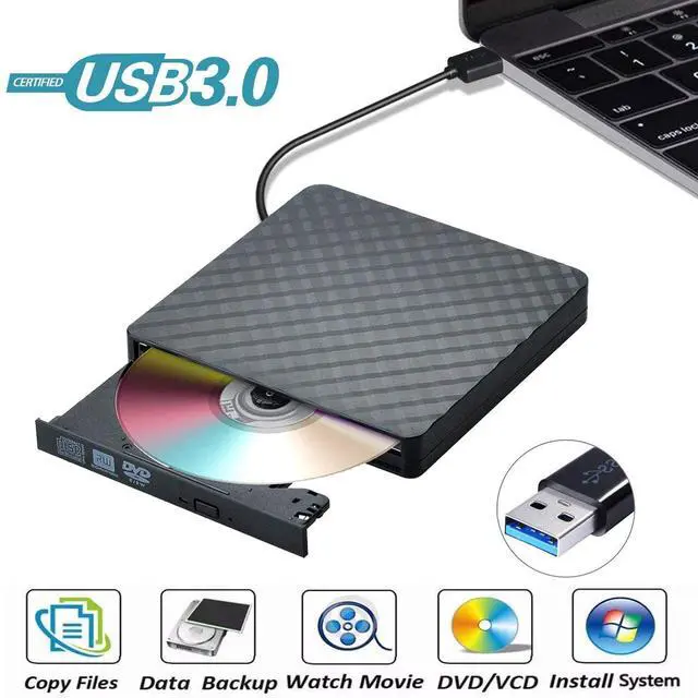 Main image of WRIARICH USB 3.0 External CD DVD Drive, Ultra Slim CD/DVD +/-RW Writer Burner High Speed Data Transfer DVD/CD-ROM Drive for Windows 10/8/7 Laptop Desktop Mac MacBook Pro Air iMac HP Dell LG Asus