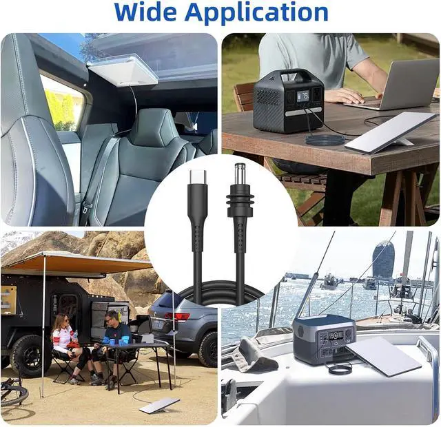 Alt view image 7 of 7 - WRIARICH for Starlink Mini Cable 10ft./3M, USB C to DC Power Cable Starlink Mini Accessories Type-C to Waterproof Barrel Jack 18AWG Built-in PD E-Mark chip Supports PD 100W Charging giyqxHw