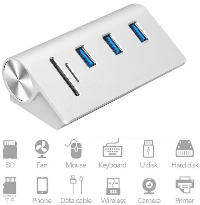 Main image of WRIARICH Multi usb 3.0 hub 3 port adapter splitter Power Interface SD TF Card Reader for MacBook Air computer laptop accessories