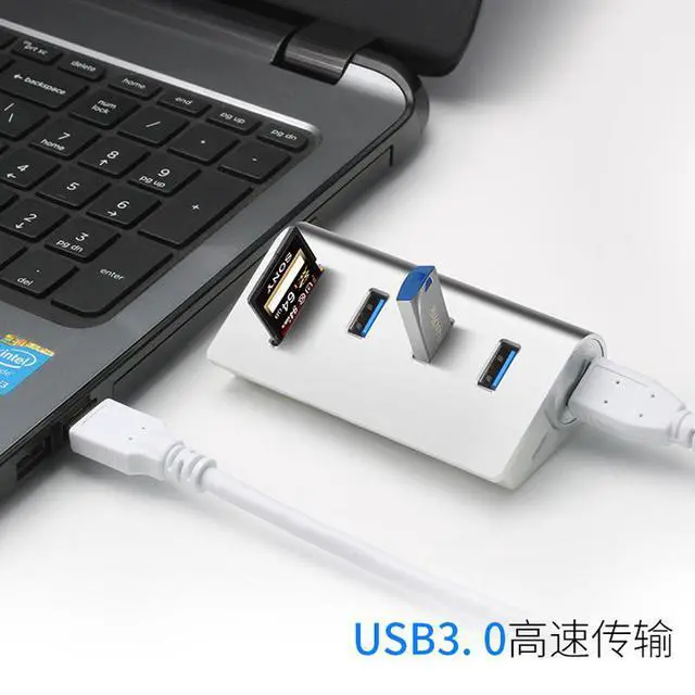 Alt view image 2 of 7 - WRIARICH Multi usb 3.0 hub 3 port adapter splitter Power Interface SD TF Card Reader for MacBook Air computer laptop accessories
