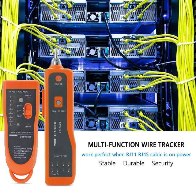 Alt view image 4 of 7 - WRIARICH Wire Tester RJ45 RJ11 Cable Tracker Line Finder Multifunction Wire Tracker Ethernet LAN Network Cat5 Cat6 with Earphone for Cable Collation, Network Maintenance Collation, Telephone Line Test