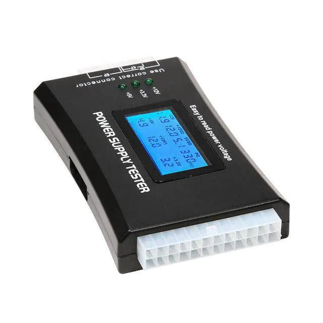 Alt view image 3 of 7 - WRIARICH Quick test Digital LCD Power Bank Supply Tester Computer 20/24 Pin Power Supply Tester Support 4/8/24/ATX 20 Pin Interface