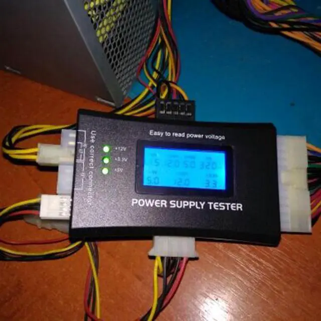 Alt view image 6 of 7 - WRIARICH Quick test Digital LCD Power Bank Supply Tester Computer 20/24 Pin Power Supply Tester Support 4/8/24/ATX 20 Pin Interface
