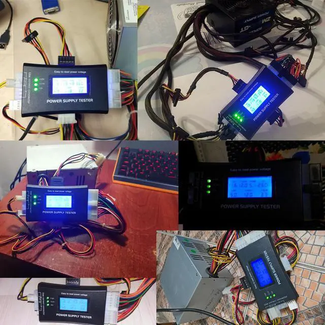 Alt view image 7 of 7 - WRIARICH Quick test Digital LCD Power Bank Supply Tester Computer 20/24 Pin Power Supply Tester Support 4/8/24/ATX 20 Pin Interface