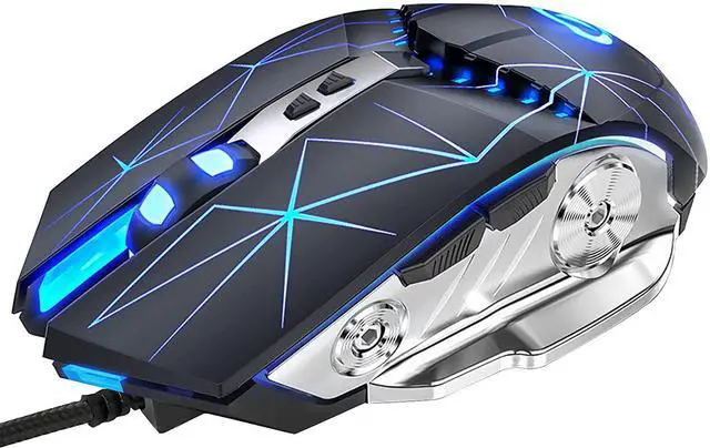 Main image of WRIARICH Silent Click Wired Gaming Mouse, RGB Backlight and 4 Adjustable DPI Up to 3200, 7 Buttons, Ergonomic USB Computer Mouse with High Precision Sensor for Windows PC & Laptop Gamers