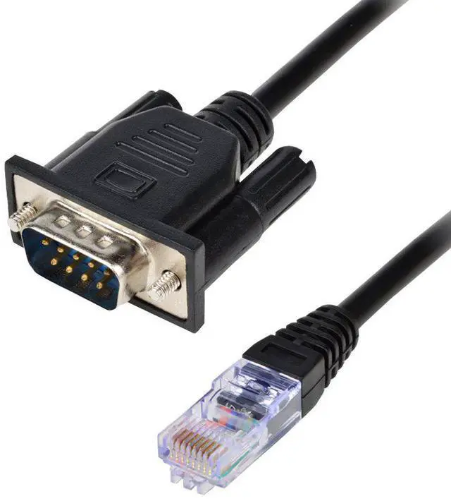 Main image of WRIARICH RJ45 to RS232, DB9 9-Pin Serial Port Male to RJ45 Female Cat5 Ethernet LAN Console 10Ft / 3M
