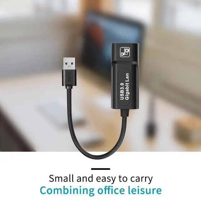 Alt view image 6 of 7 - WRIARICH USB 3.0 to Rj45 Lan Ethernet Adapter Network Card to RJ45 Lan Ethernet Adapter (10/100/1000) Mbps Network Adapter for PC Macbook Windows 10 Laptop