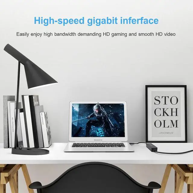 Alt view image 5 of 7 - WRIARICH USB 3.0 to Rj45 Lan Ethernet Adapter Network Card to RJ45 Lan Ethernet Adapter (10/100/1000) Mbps Network Adapter for PC Macbook Windows 10 Laptop
