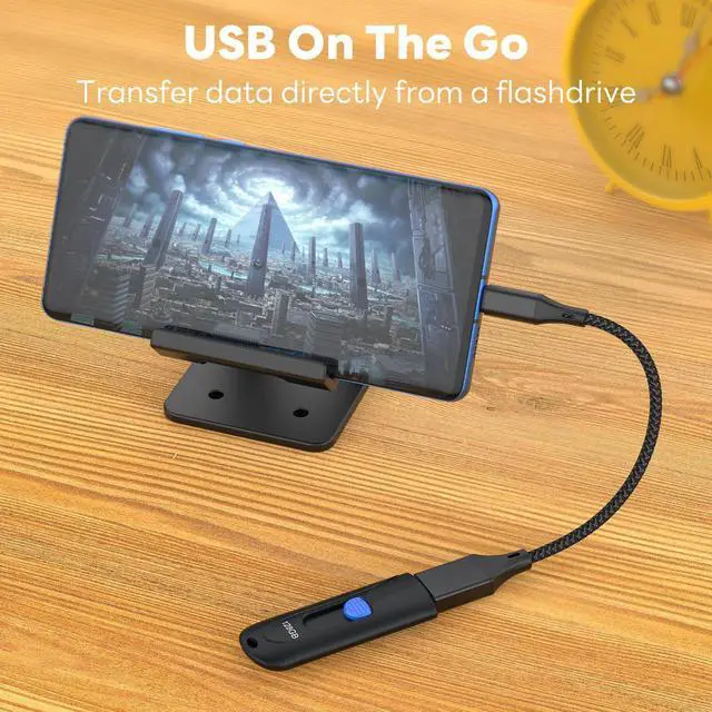 Alt view image 6 of 7 - USB C to USB 3.0 Adapter, USB C to USB A Adapter (2 Pack), USB Type C Male to USB 3.0 Female OTG Cable .Compatible with M-ac-Book Pro/Air 2019 2018 2017, Galaxy S23 S23+ Ultra Note 10 S9 S8 (Black)