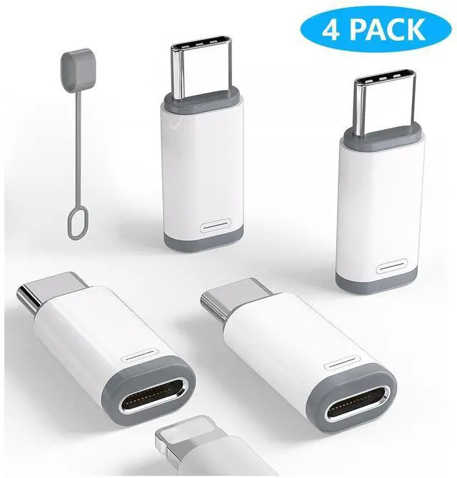 Main image of 4 Pack Light-ning to USB C Adapter for iPhone 15/16/16 Pro Max/Plus, S24,Support Charging & Data Transfer, Type C Charger Connector Cable,Lightning Female to USB C Male Adapter,Not for Audio