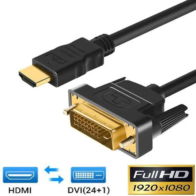 Main image of WRIARICH 1080P 3D Bi-directional HDMI to DVI (DVI to HDMI) Cable DVI-D 24+1 Pin Adapter Cables for LCD DVD HDTV XBOX High Speed DVI to HDMI Cable (9.9FT / 3M)
