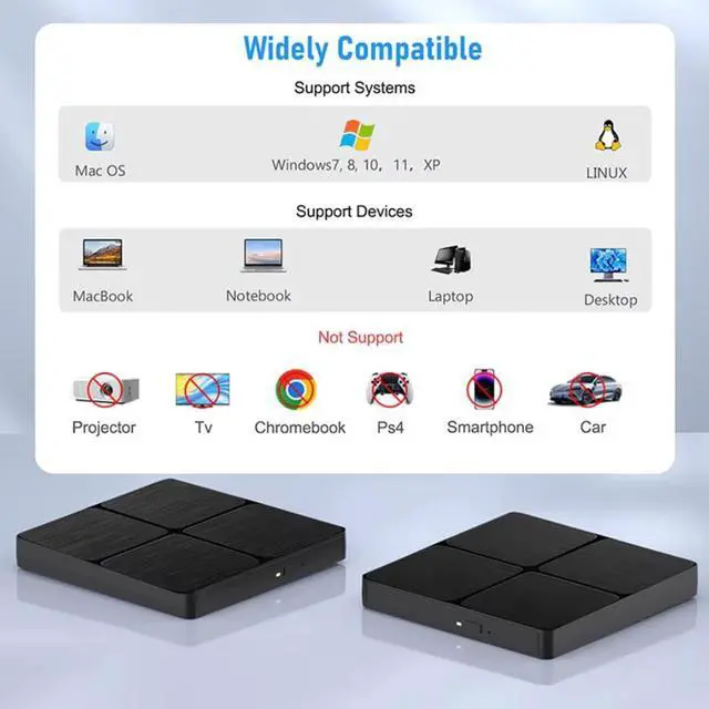 Alt view image 3 of 7 - WRIARICH External Blu ray Drive for Laptops, External Bluray CD DVD Burner, External Blueray/DVD Drive for PC, External CD DVD Blu Ray Reader Writer Compatible with Windows XP/7/8/10/11, Linux, Mac OS