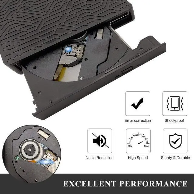 Alt view image 4 of 7 - WRIARICH External DVD CD Drive USB 3.0 type C DVD / CD RW Burner with TF SD Reader Slot External Drive for Laptop Desktop PC Mac OS, MacBook, Windows 10/8/7 / XP / Vista