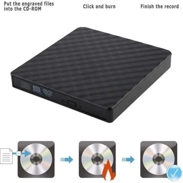 Alt view image 4 of 7 - WRIARICH External CD DVD Drive Upgraded USB 3.0 Portable External DVD Drive CD/DVD +/-RW ROM Writer/Rewriter Burner/Player Reader for MacBook Apple OS Laptop/Desktops/Win 10/7/8.1/ Linux Chrome