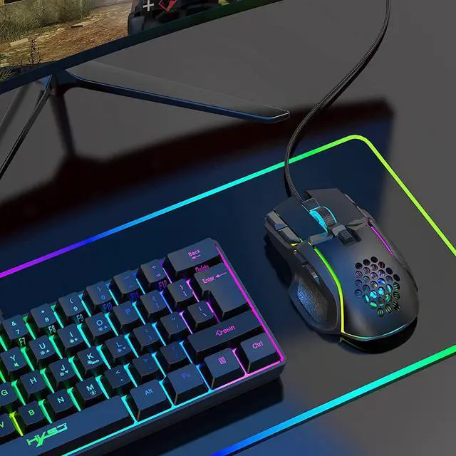 Alt view image 6 of 7 - WRIARICH Mechanical Macro Definition Gaming Mouse USB Wired, High Performance Wired Game Mouse 12800 DPI, RGB Backlit Mouse,10 Programmable Buttons USB Mouse for Computer/PC/Laptop/MAC (Black)