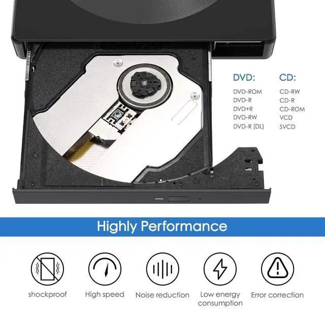 Alt view image 5 of 7 - WRIARICH USB C External CD DVD Drive, USB Type C Adapter to USB 3.0 Superdrive DVD CD+/-RW Burner Writer Optical Drive Compatible for Windows 10/8/ 7 Laptop/MacBook/Desktop PC of HP Dell LG Asus Acer