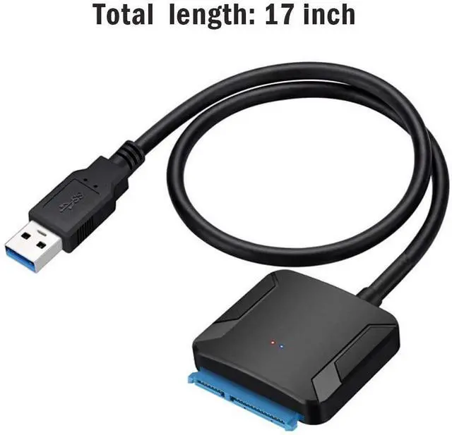 Alt view image 5 of 7 - USB 3.0 to SATA Adapter Cable, Super Speed 2.5"/3.5" HDD/SSD Hard Drive converter/Adapter cable SATA to USB 3.0 Adapter for 2.5"/3.5" HDD/SSD drives, supports UASP SATA III (with Power supply) giyqxHw