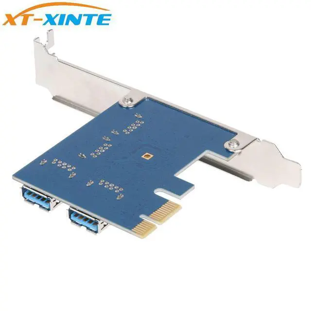 Alt view image 5 of 6 - WRIARICH PCIe 1 to 4 PCI express 16X slots Riser Card PCI-E 1X to External 4 PCI-e Slot Adapter PCIe Multiplier Card for Bitcoin Miner