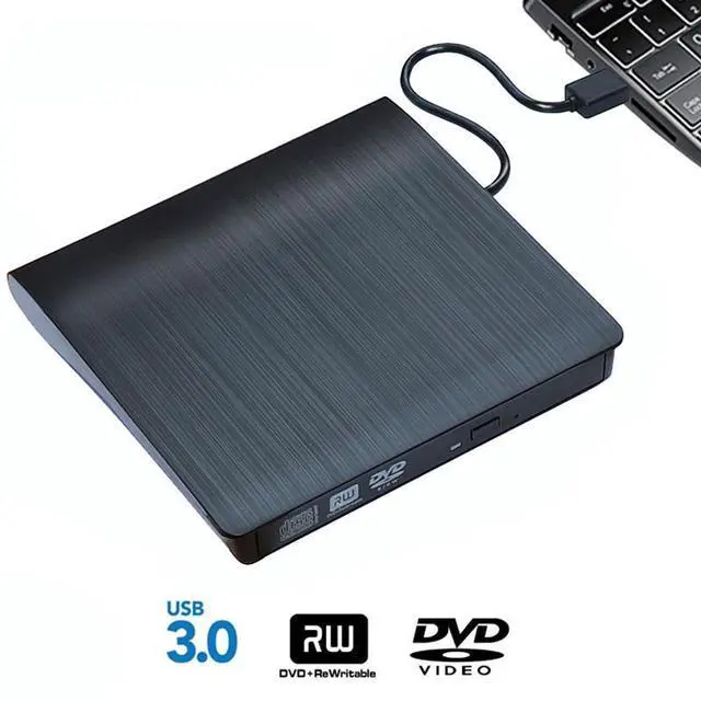 Main image of WRIARICH External Optical CD Drive, USB 3.0 Portable CD/DVD +/-RW Slim DVD/CD ROM Rewriter Burner Reader Player For Laptop Desktop PC dvd burner dvd portatil Windows Linux OS Apple Mac
