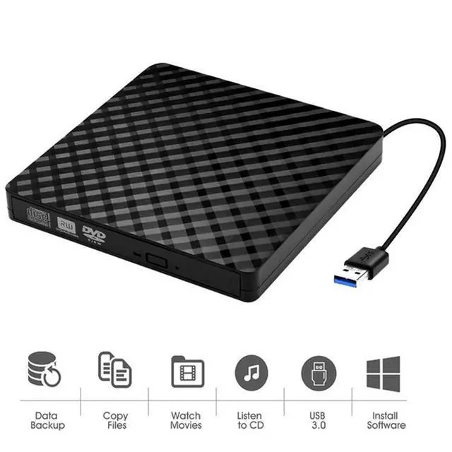 Alt view image 7 of 7 - WRIARICH External DVD Drive, USB 3.0 External DVD Drive Portable External Optical Drive CD DVD RW ROM Player