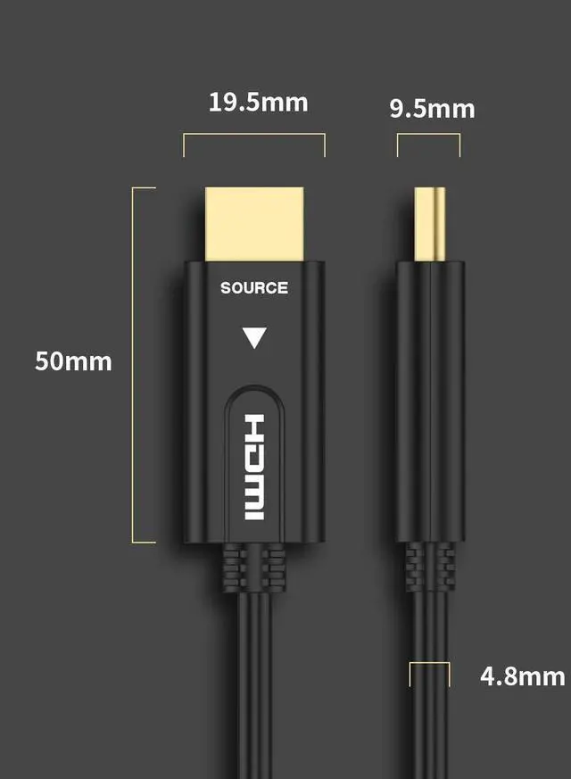 Alt view image 3 of 7 - WRIARICH HDMI2.0b Fiber Optical Cable 4Kx2K@60Hz 3D Support 18Gbps ARC,Dolby Vision, 3D,HDCP2.2,4:4:4 for HD TV LCD Laptop PS3 Projector Computer, Slim Flexible HDMI Optical Cable (100M,330ft)