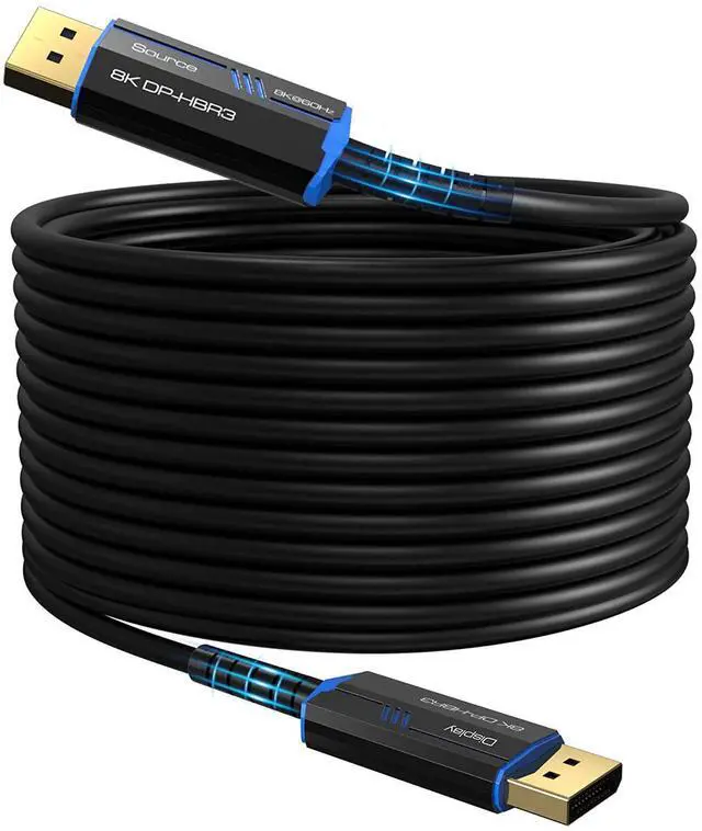 Main image of WRIARICH 8K Fiber Optic DisplayPort Cable 330ft, 32.4Gbps High-Speed DP1.4 Cable 8K@60Hz 4K@120Hz Dynamic HDR/eARC/HDCP 2.3, Ultra HD DisplayPort Cord Compatible with LG Samsung Sony TV /PS5/Blu-ray