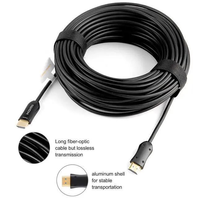 Alt view image 2 of 7 - WRIARICH HDMI Fiber Cable 4K60HZ HDR Light Speed HDMI2.0b Cable, Supports 18Gbps, ARC, HDCP2.2, 4:4:4/4:2:2/4:2:0 Slim and Flexible HDMI Optic Cable- 165ft(50meters)