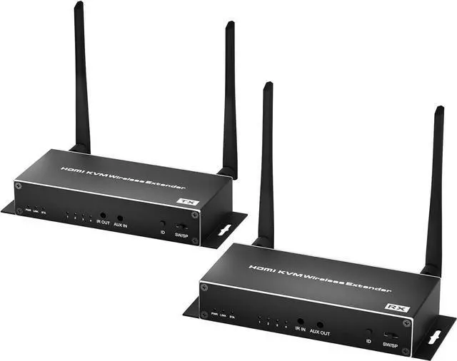 Main image of WRIARICH 4K Wireless HDMI KVM USB Extender -565FT/200M 1080P@60hz HDMI KVM Extender Transmitter Receiver Support Keyboard Mouse USB Control No Latency, for Projector, Camera, Laptop