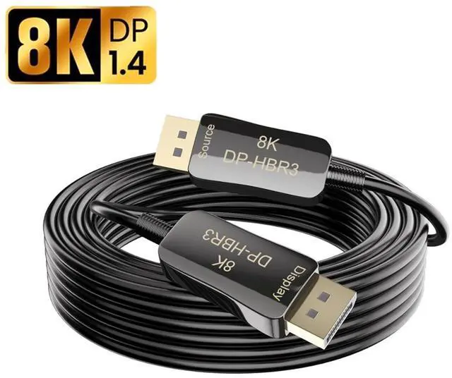 Main image of WRIARICH 8K DP1.4 Cable Optical Fiber Cables,330 feet 4K 120Hz 48Gbps HDR HDCP for HD TV Box Projector Ps3/4 Ultra High Speed Computer (In Wall)