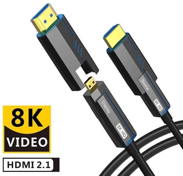 Main image of WRIARICH 164FT/50M 8K Detachable Fiber Optic HDMI Cable Long CL3 in Wall - 48Gbps HDMI 2.1,Ultra High Speed HDMI Cord,8K 60Hz,4K120Hz,HDCP 2.2&2.3, HDR10 - Compatible with HDTV,Monitor,Projector