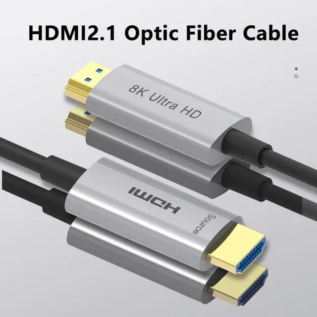 Alt view image 2 of 7 - WRIARICH 4K 120Hz HDMI 2.1 Fiber Optic Cable, 48Gbps High Speed -4K@120Hz 7680P,HDCP 2.2 & 2.3, HDR 10,eARC,Dynamic HDR,Compatible for Laptop, Monitor - 164FT Long In Wall HDMI Cable