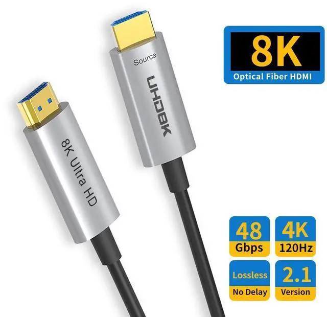 Main image of WRIARICH 4K 120Hz HDMI 2.1 Fiber Optic Cable, 48Gbps High Speed -4K@120Hz 7680P,HDCP 2.2 & 2.3, HDR 10,eARC,Dynamic HDR,Compatible for Laptop, Monitor - 164FT Long In Wall HDMI Cable